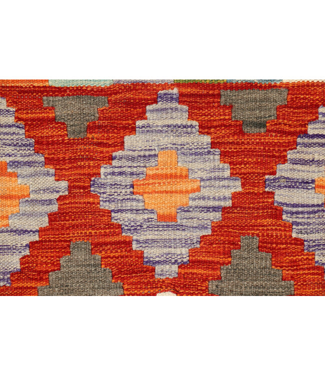 Handgewebter Kilim-Läufer – Tribal Rautenmuster – 246x79 cm