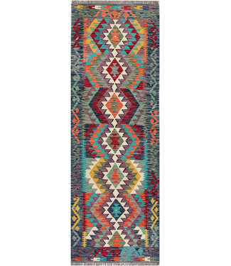 Tribal Kilim-Läufer – Handgewebter Wollteppich – Bunt & Geometrisch – 245x82 cm Tribal Kilim-Läufer – Handgewebter Wollteppich – Bunt & Geometrisch – 245x82 cm