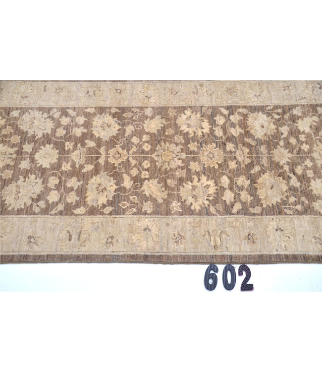 Brown-Beige Ziegler 336x077 cm – Hand-Knotted Wool Runner Rug