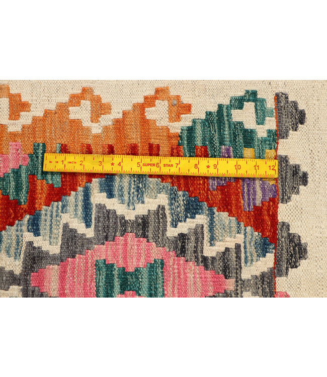 Bohemian Kilim Runner – Handwoven Wool Rug – Vibrant Tribal Design – 238x90 cm