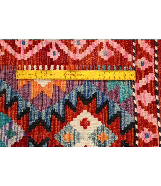 Bunter Kilim-Läufer – Handgewebt aus Wolle – 236x80 cm