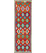 Kräftiger Geometrischer Kilim-Läufer – Handgewebte Wolle – 245x82 cm