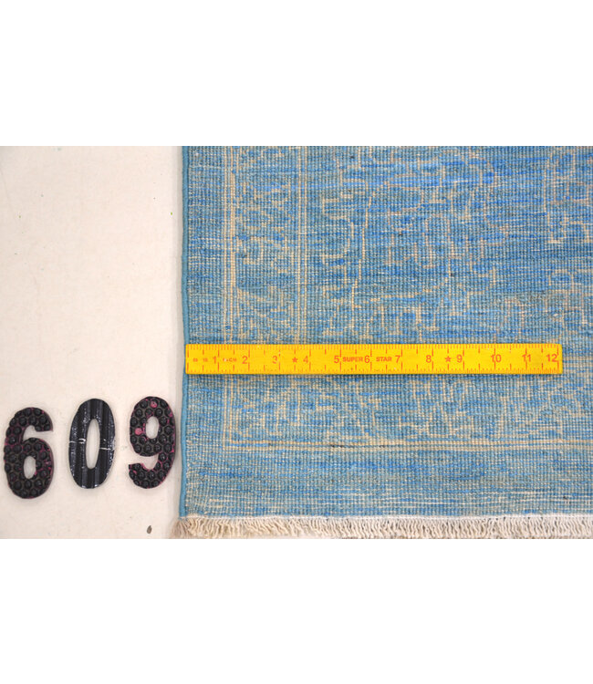 Hemelsblauw Ziegler Tapijt – 291 x 194 cm – Handgeknoopt van Wol