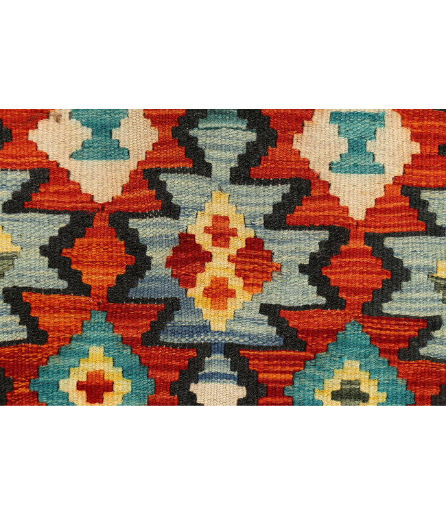 Handgewebter Afghanischer Kilim-Teppich – 245x77 cm – Bunter Woll-Läufer mit Tribal Muster