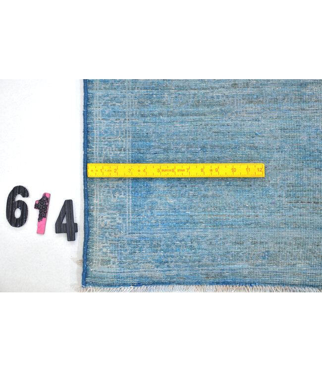 Vintage Handgeknüpfter Teppich - Ziegler Muster - 236 x 163 cm - Blau und Weiß