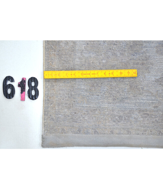 Vintage Handgeknoopt Tapijt - Ziegler Patroon - 367 x 268 cm - Grijs en Beige