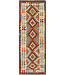 Handgeweven Afghaanse Kilim – 246x88 cm – Kleurrijk Wolkleed met Diamantmotief en Tribal Design