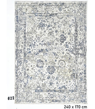 Vintage Handgeknüpfter Teppich - Ziegler Muster - 240 x 170 cm - Grau und Blau Vintage Handgeknüpfter Teppich - Ziegler Muster - 240 x 170 cm - Grau und Blau