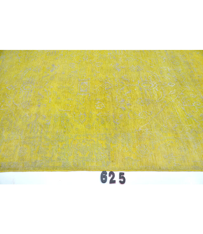 Vintage Handgeknoopt Tapijt - Ziegler Patroon - 235 x 169 cm - Geel en Beige