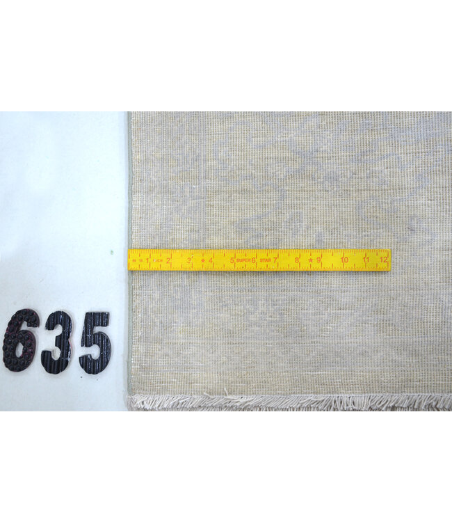 Vintage Handgeknoopt Tapijt - Ziegler Patroon - 290 x 197 cm - Beige en Grijs