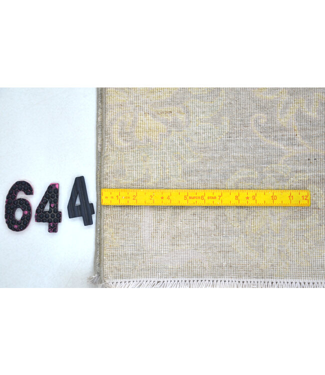 Vintage Handgeknüpfter Teppich - Antikes Muster - 185 x 122 cm - Beige und Graue Akzente