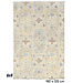 Vintage Hand Knotted Rug - Antique Pattern - 180 x 120 cm - Beige and Blue Floral Design