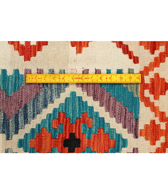 Farbenfroher Tribal-Kilim-Läufer – Handgewebter Wollteppich – 244x77 cm