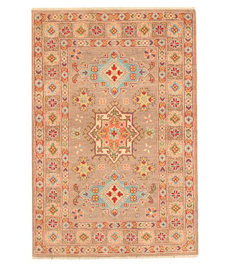 Kelimshop 153x101cm Handgeknüpfter Woll Kazak Teppich – Authentischer Orientalischer Teppich, Traditionelles Tribal Design, Hochwertiger Handgefertigter Wollteppich