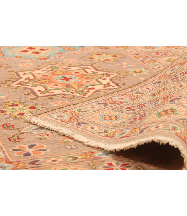 153x101cm Handgeknüpfter Woll Kazak Teppich – Authentischer Orientalischer Teppich, Traditionelles Tribal Design, Hochwertiger Handgefertigter Wollteppich