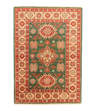 Kelimshop 139x87cm Handgeknüpfter Woll Kazak Teppich – Authentischer Orientalischer Teppich, Traditionelles Tribal Design, Hochwertiger Handgefertigter Wollteppich