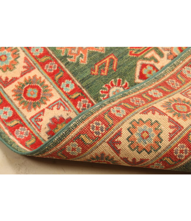 139x87cm Handgeknoopte Wol Kazak Tapijt – Authentiek Oosters Vloerkleed, Traditioneel Tribaal Design, Hoogwaardige Handgemaakte Wol Tapijt