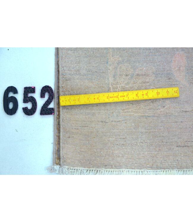 Vintage Handgeknoopt Tapijt - Roze met Blauwe Accenten - 294 x 202 cm - Antiek Bloemenmotief