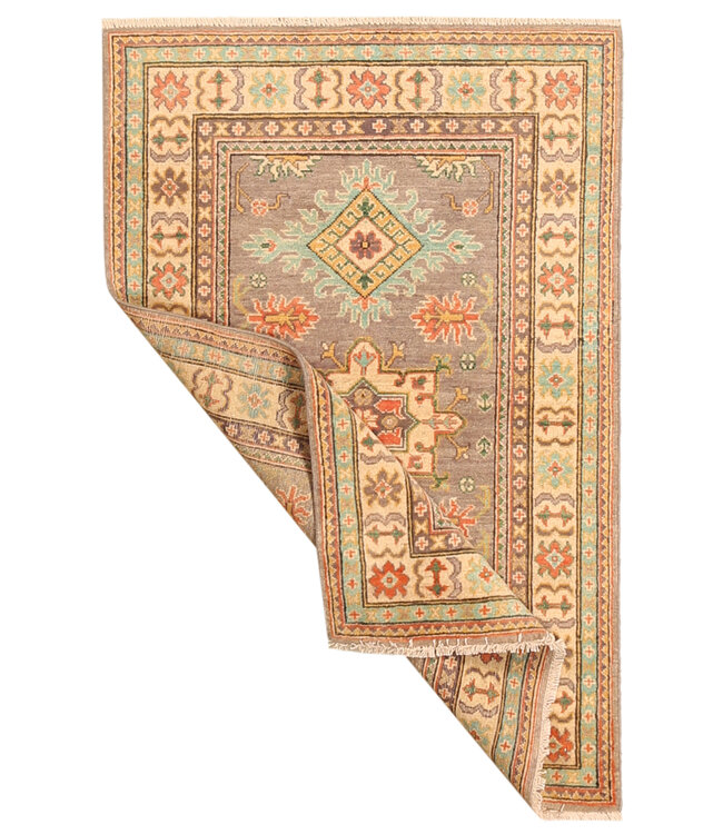 150x99cm Hand-Knotted Wool Kazak Rug – Authentic Oriental Carpet, Traditional Tribal Design, High-Quality Handmade Wool Rug