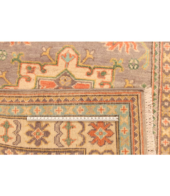 150x99cm Handgeknüpfter Woll Kazak Teppich – Authentischer Orientalischer Teppich, Traditionelles Tribal Design, Hochwertiger Handgefertigter Wollteppich