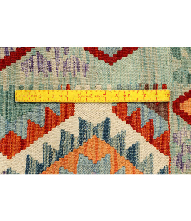 Handgewebter Afghanischer Kelim Teppich – Tribal Muster – 308x198 cm