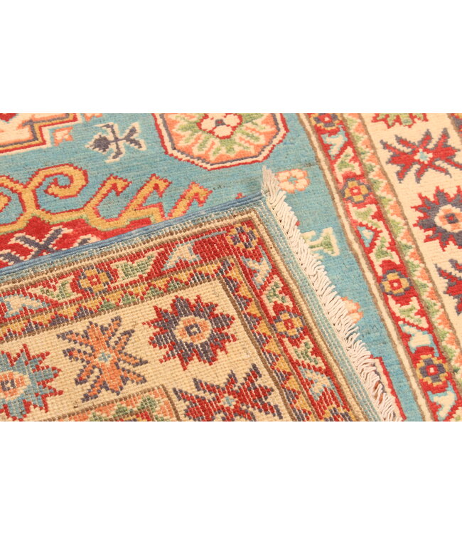 151x103cm Handgeknoopte Wol Kazak Tapijt – Authentiek Oosters Vloerkleed, Traditioneel Tribaal Design, Hoogwaardige Handgemaakte Wol Tapijt