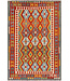 Handwoven Afghan Kilim Rug – 300x201 cm – Geometric Tribal Design