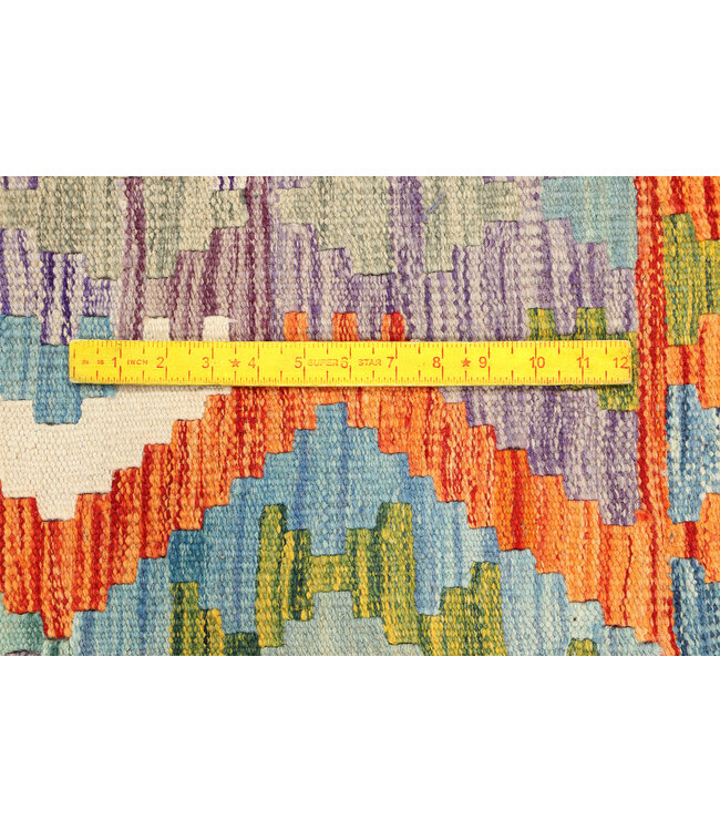 Handgewebter Afghanischer Kelim Teppich – 296x205 cm – Tribal Diamant Muster