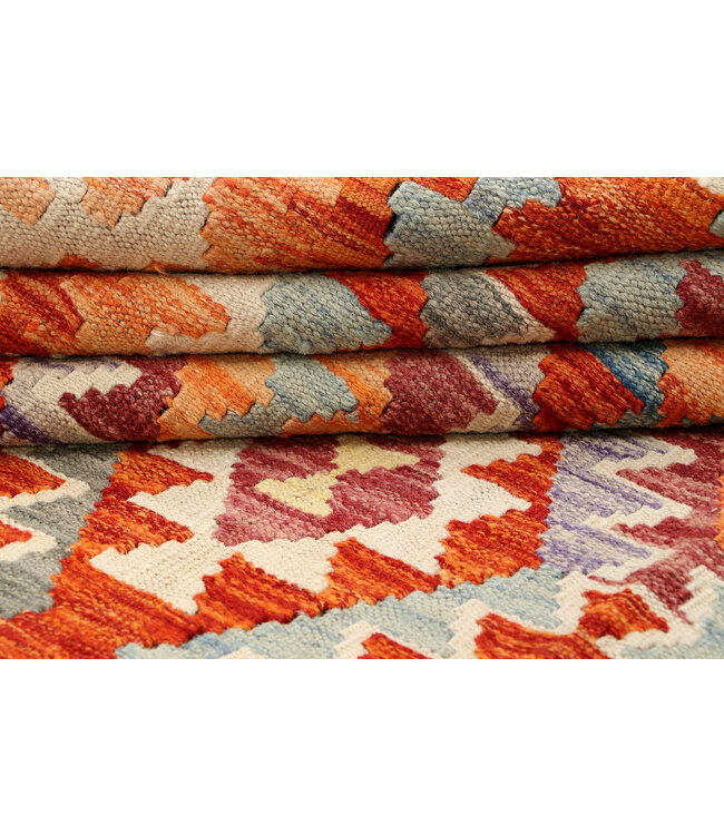 Handgewebter Afghanischer Kelim Teppich – 297x200 cm – Tribal Muster