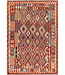 Handwoven Afghan Kilim Rug – 297x200 cm – Traditional Tribal Geometric Pattern