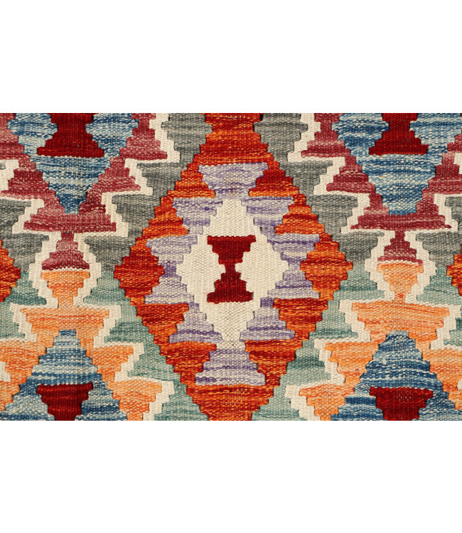 Handgewebter Afghanischer Kelim Teppich – 297x200 cm – Tribal Muster