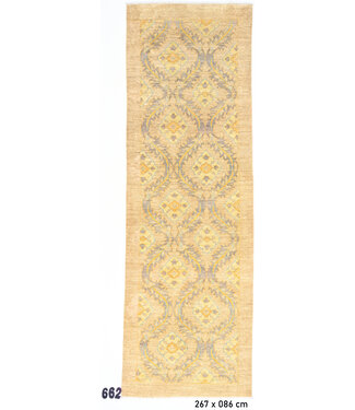 Helles Gelbes Ziegler Läufer Teppich - 267 x 86 cm Helles Gelbes Ziegler Läufer Teppich - 267 x 86 cm