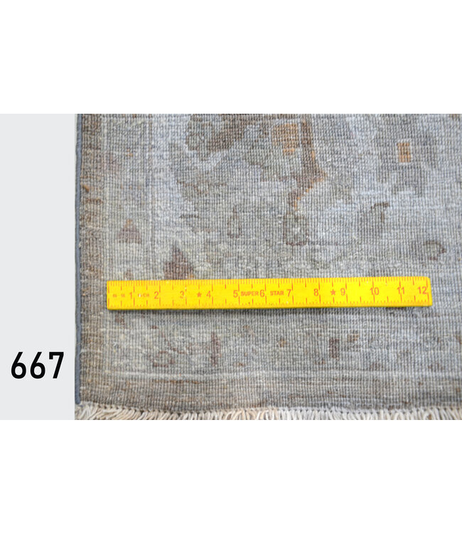 Grijze Modern 667 – Handgeknoopt wollen vloerkleed 233 x 160 cm