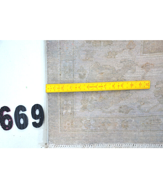 Lichtbeige Ziegler 669 – Handgeknoopt wollen vloerkleed 268 x 180 cm