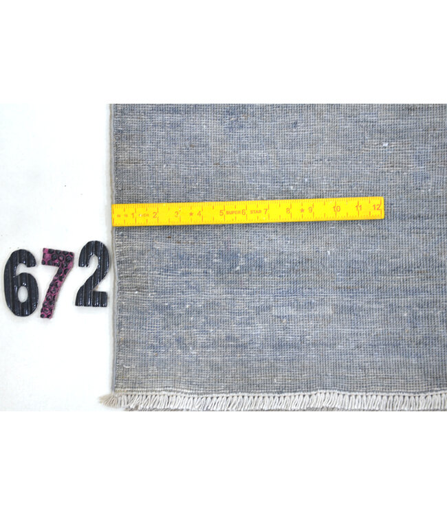 Light Grey Light Blue Modern 672 – Hand-Knotted Wool Rug 302 x 243 cm