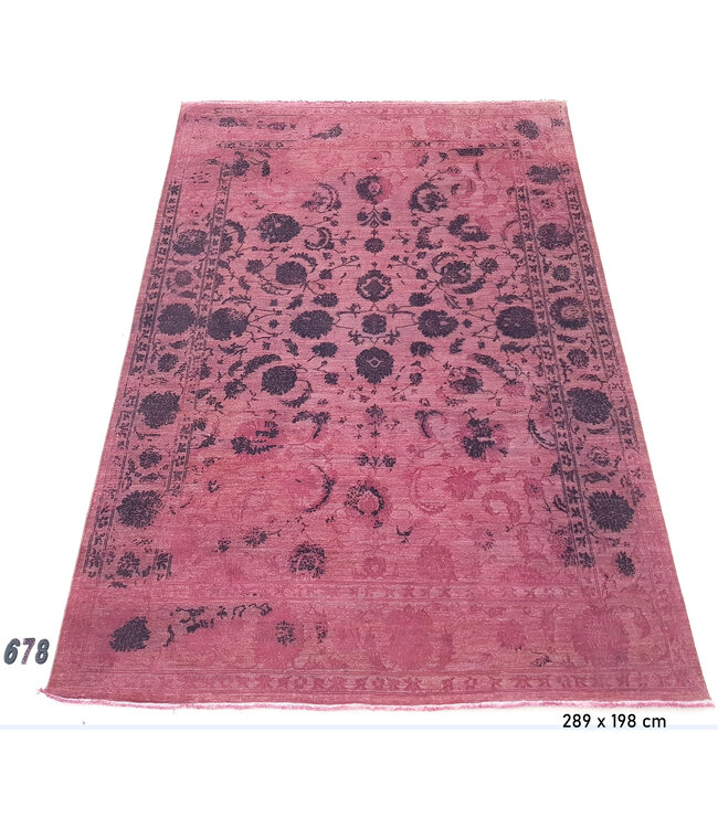 Vintage Ziegler, Rood en Donkerblauw, 289 x 198 cm