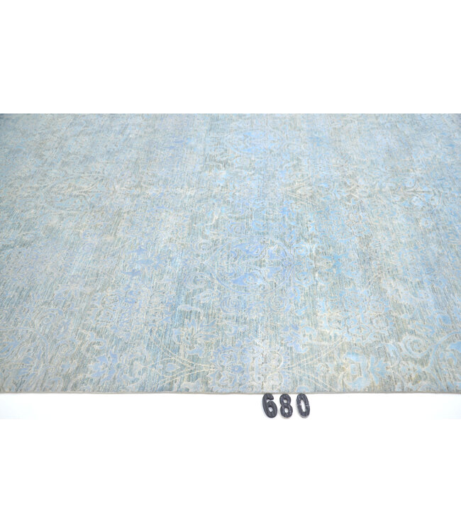 Vintage Ziegler, Blue and Gray, 304 x 197 cm – Hand-Knotted Wool Rug with Classic Pattern