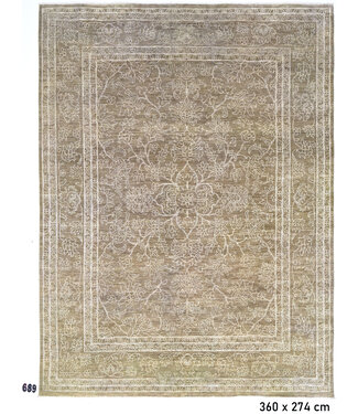 Ziegler, Grau und Weiß, 360 x 274 cm – Handgeknüpfter Wollteppich mit Klassischem Muste Ziegler, Grau und Weiß, 360 x 274 cm – Handgeknüpfter Wollteppich mit Klassischem Muste