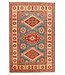 Kelimshop 154x100cm Handgeknüpfter Woll Kazak Teppich – Authentischer Orientalischer Teppich, Traditionelles Tribal Design, Hochwertiger Handgefertigter Wollteppich