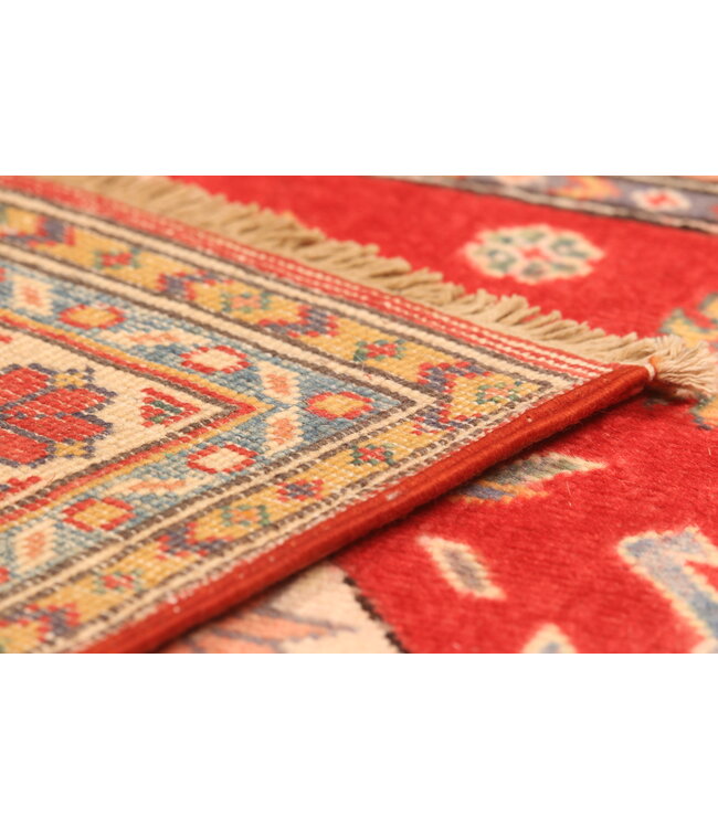 149x102cm Handgeknoopte Wol Kazak Tapijt – Authentiek Oosters Vloerkleed, Traditioneel Tribaal Design, Hoogwaardige Handgemaakte Wol Tapijt