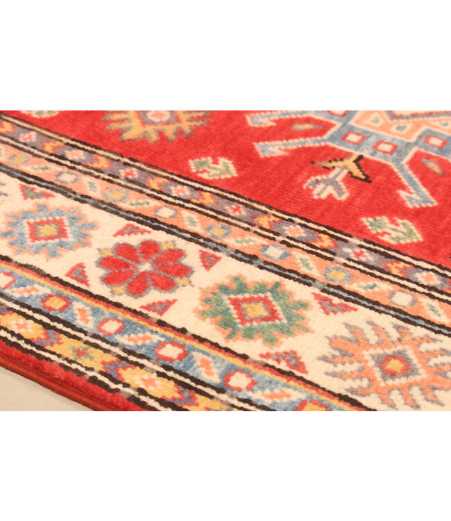 149x102cm Handgeknüpfter Woll Kazak Teppich – Authentischer Orientalischer Teppich, Traditionelles Tribal Design, Hochwertiger Handgefertigter Wollteppich