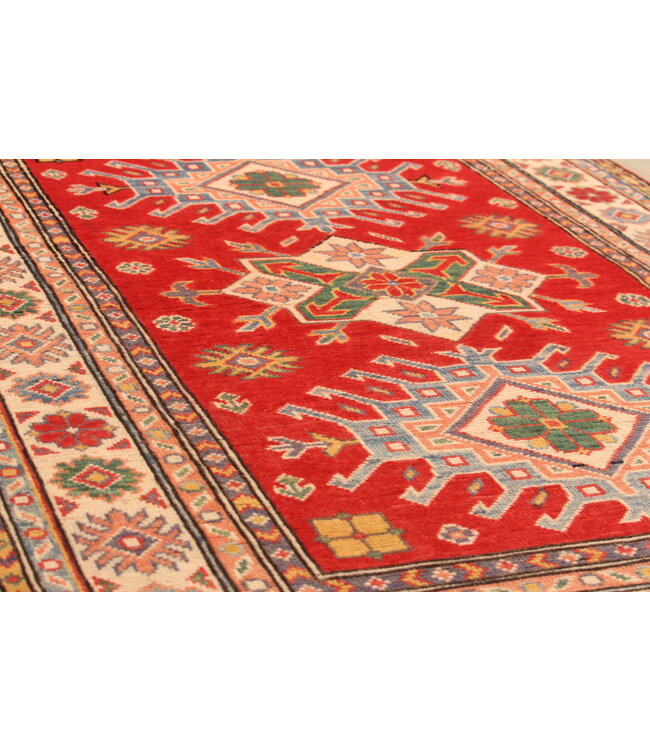 149x102cm Handgeknoopte Wol Kazak Tapijt – Authentiek Oosters Vloerkleed, Traditioneel Tribaal Design, Hoogwaardige Handgemaakte Wol Tapijt
