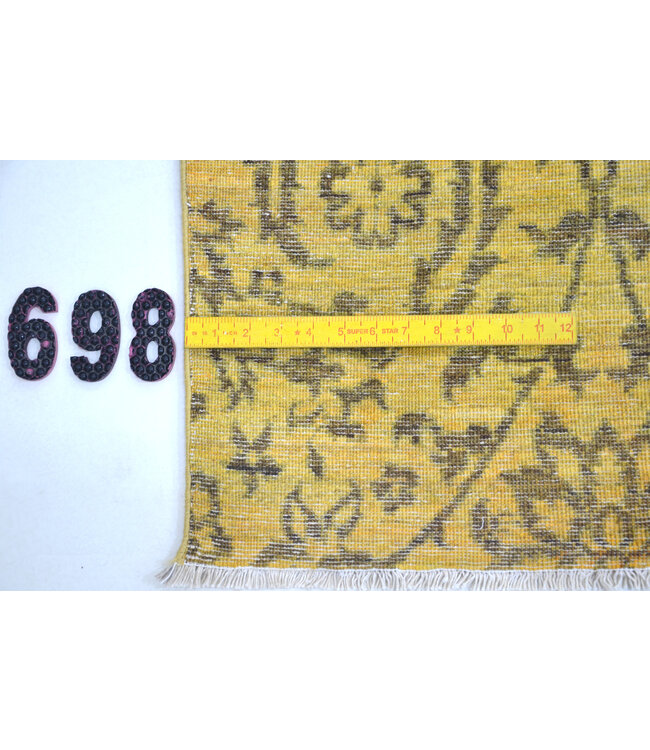 Kazak Gelber Handgeknüpfter Wollteppich, 369 x 259 cm, Blumenmuster