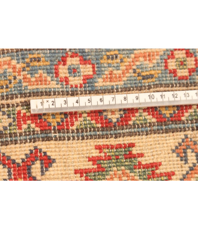 152x101cm Handgeknoopte Wol Kazak Tapijt – Authentiek Oosters Vloerkleed, Traditioneel Tribaal Design, Hoogwaardige Handgemaakte Wol Tapijt