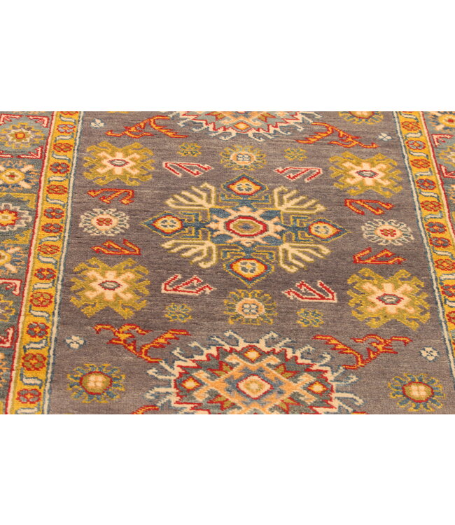 150x101cm Handgeknüpfter Woll Kazak Teppich – Authentischer Orientalischer Teppich, Traditionelles Tribal Design, Hochwertiger Handgefertigter Wollteppich