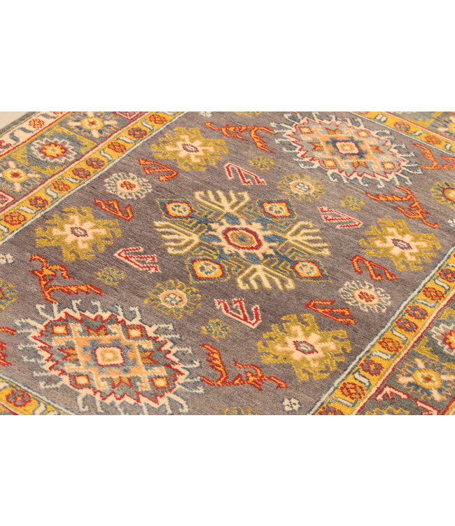 150x101cm Hand-Knotted Wool Kazak Rug – Authentic Oriental Carpet, Traditional Tribal Design, High-Quality Handmade Wool Rug