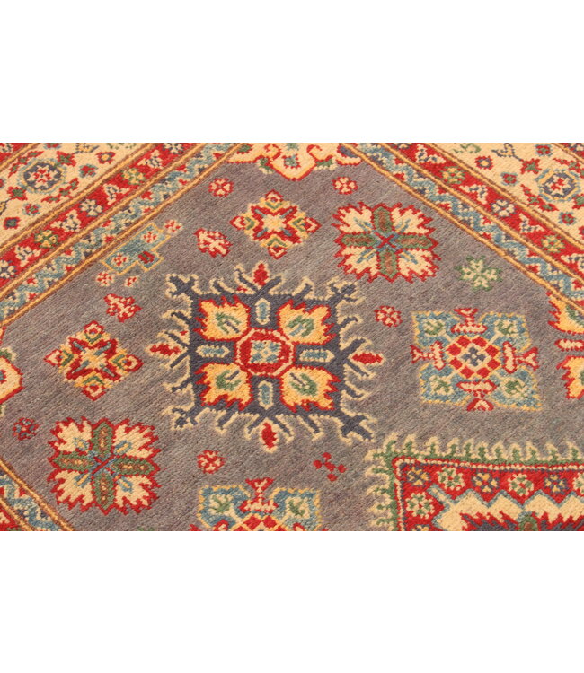 164x99cm Handgeknüpfter Woll Kazak Teppich – Authentischer Orientalischer Teppich, Traditionelles Tribal Design, Hochwertiger Handgefertigter Wollteppich
