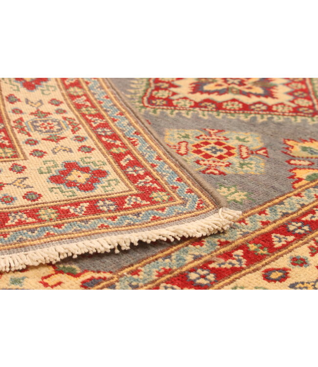 164x99cm Handgeknüpfter Woll Kazak Teppich – Authentischer Orientalischer Teppich, Traditionelles Tribal Design, Hochwertiger Handgefertigter Wollteppich