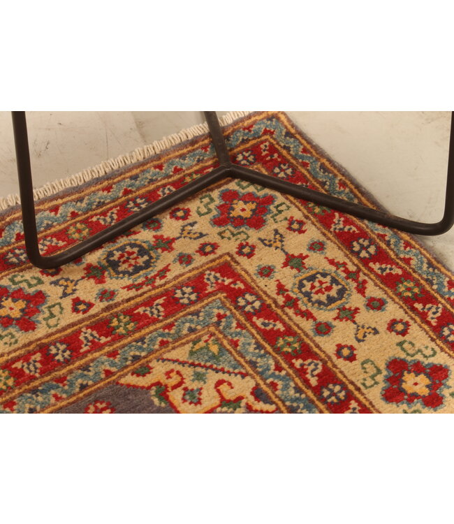164x99cm Hand-Knotted Wool Kazak Rug – Authentic Oriental Carpet, Traditional Tribal Design, High-Quality Handmade Wool Rug