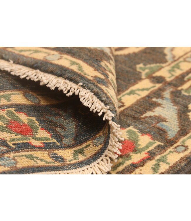 129x90cm Handgeknüpfter Woll Kazak Teppich – Authentischer Orientalischer Teppich, Traditionelles Tribal Design, Hochwertiger Handgefertigter Wollteppich